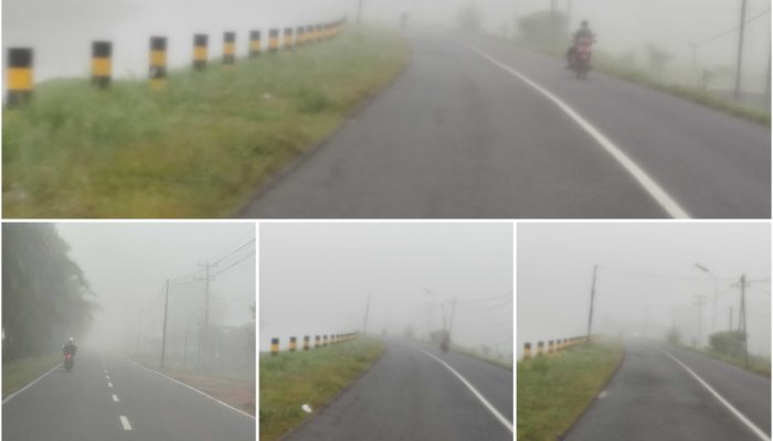 Embun Pekat Selimuti Belitang OKU Timur, Pengendara Diimbau Tingkatkan Kewaspadaan di Jalan Raya