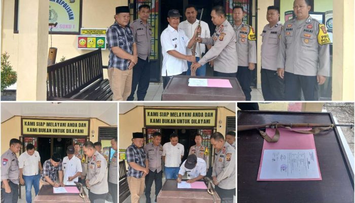 Warga Serahkan Senpi Rakitan ke Polisi, Polsek Madang Suku I Apresiasi Dukungan Masyarakat dalam Ops Senpi Musi 2026