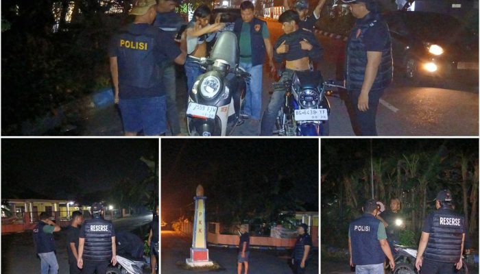 Cegah Aksi Begal, Tim Opsnal Polsek Madang Suku I Gelar Patroli Malam dan Hunting Kamtibmas