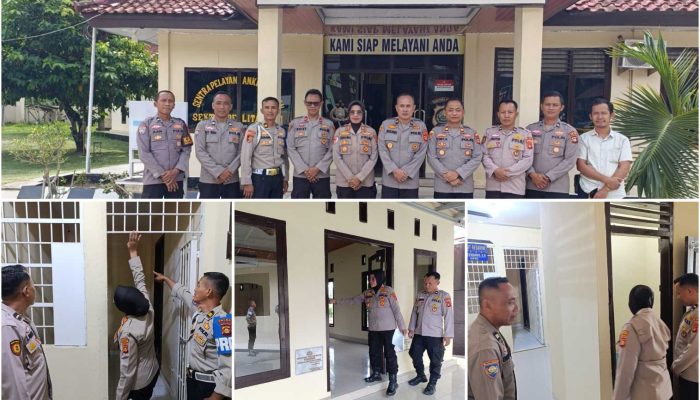 Tim Penilai Cek Kesiapan dan Kebersihan Mapolsek Belitang II Jelang HUT Bhayangkara Ke-80