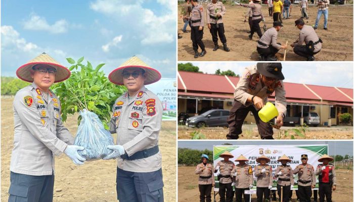 Polres OKU Timur Tanam Ratusan Bibit Pohon, Wujudkan Komitmen Pelestarian Lingkungan di Hari Bhayangkara ke-80
