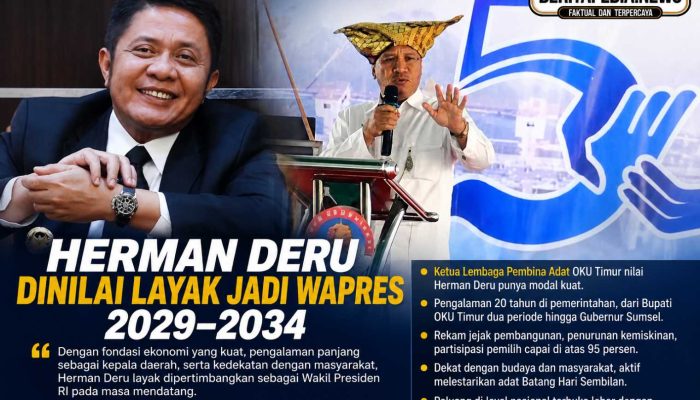 Ketua Lembaga Adat OKU Timur Sebut Herman Deru Punya Modal Kuat Tampil di Kancah Nasional