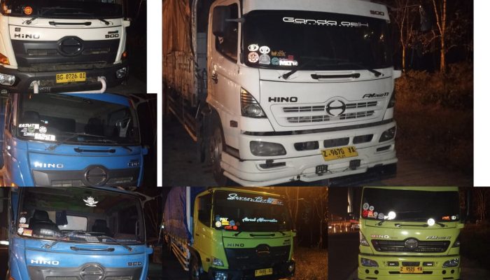 Diduga Angkut Batubara Tanpa Dokumen Sah, Sembilan Truk Tronton Diamankan Satreskrim Polres OKU Timur