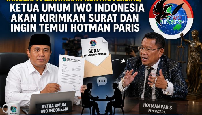Tanggapi Pernyataan Kontroversial, Ketua Umum IWO Indonesia Akan Kirimkan Surat dan Siap Temui Hotman Paris