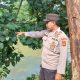 Personel Polsek BP Peliung Pastikan Debit Sungai Komering Aman, Pemantauan Rutin Antisipasi Potensi Banjir