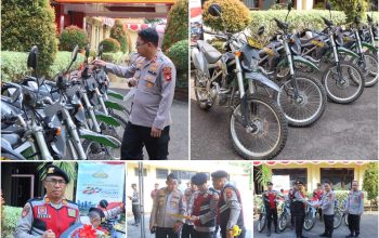 Perkuat Pengamanan Wilayah, Kapolres OKU Timur Bekali Unit Bravo dengan Lima Motor Patroli Baru