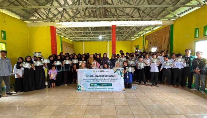 Edukasi Cegah Diabetes Sejak Dini, KKN UNUHA Tanamkan Pola Hidup Sehat kepada Pelajar Desa Cahya Maju