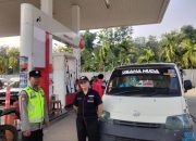 Pastikan Ketersediaan BBM Aman, Polsek Madang Suku I Cek Stok Pertalite di SPBU Tebing Sari