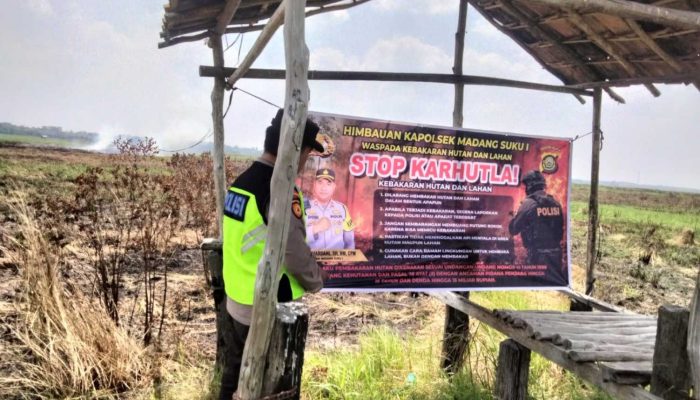 Cegah Karhutla, Aiptu Zulkarnain Gencarkan Imbauan kepada Masyarakat di Madang Suku I