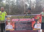 Polsek Madang Suku I Gencarkan Edukasi Karhutla, Warga Rasuan Diingatkan Tak Membakar Lahan