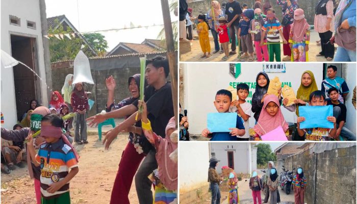 Semarak HUT RI ke-81, HMI STKIP Muhammadiyah OKU Timur Ajak Anak dan Ibu-Ibu Ikuti Lomba Rakyat