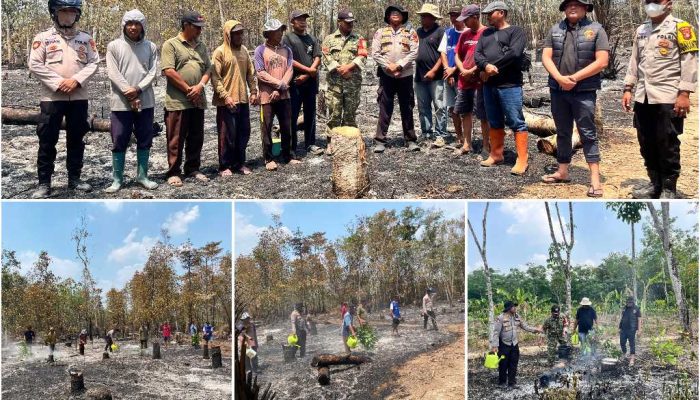 Ground Check Hotspot, Polsek Buay Madang Timur Pastikan Titik Api di Tambak Boyo Berhasil Dipadamkan