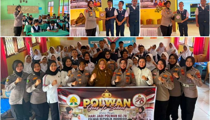 HUT Polwan ke-78, Polwan Polres OKU Timur Edukasi Pelajar di Dua Sekolah