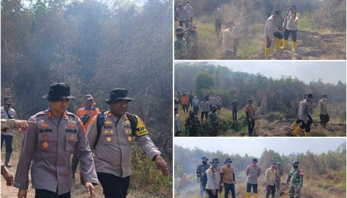 Kapolres OKU Timur Tinjau Posko Karhutla di Rasuan, Dorong Gerak Cepat Tangani Titik Api