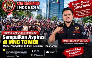 Ribuan Massa LSM Harimau Sampaikan Aspirasi di MNC Tower, Minta Penegakan Hukum Berjalan Transparan