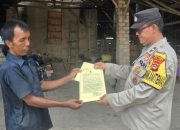 Cegah Karhutla, Bhabinkamtibmas Polsek BP Peliung Ingatkan Warga Tak Bakar Lahan