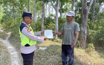 Cegah Karhutla, Polsek Belitang II Sosialisasikan Larangan Pembakaran Hutan dan Lahan