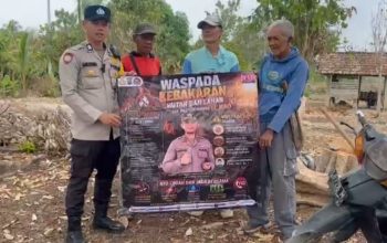Cegah Karhutla, Polsek BP Peliung Gencarkan Edukasi Warga dan Pasang Spanduk Larangan Membakar Lahan