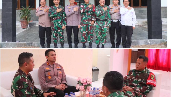 Pererat Soliditas TNI-Polri, Kapolres OKU Timur Kunjungi Skuadron 12/Amur Jaya Yudha Way Kanan