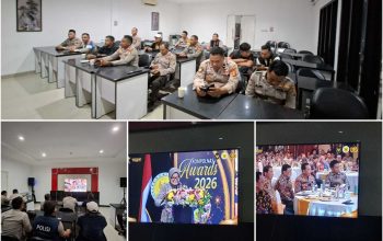 Polsek Madang Suku I Nobar Kompolnas Awards 2026, Kapolsek: Momentum Mengikuti Apresiasi Kinerja Kepolisian