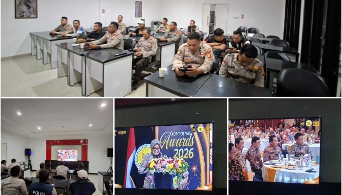 Polsek Madang Suku I Nobar Kompolnas Awards 2026, Kapolsek: Momentum Mengikuti Apresiasi Kinerja Kepolisian