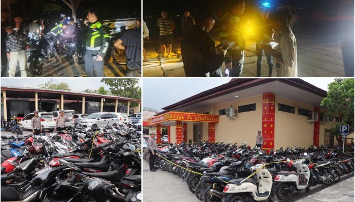 Tekan Balap Liar dan 3C, Sat Lantas OKU Timur Amankan 143 Sepeda Motor