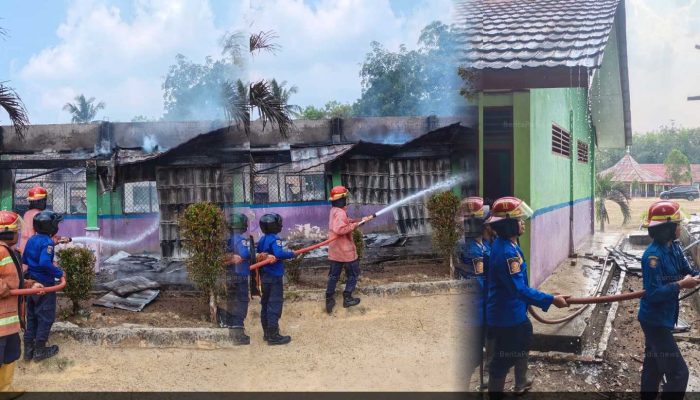 Sekolah di Rejosari Belitang Jaya Terbakar, Diduga Korsleting Listrik
