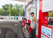Pastikan Pelayanan BBM Berjalan Lancar, Polsek Madang Suku I Lakukan Pengecekan SPBU