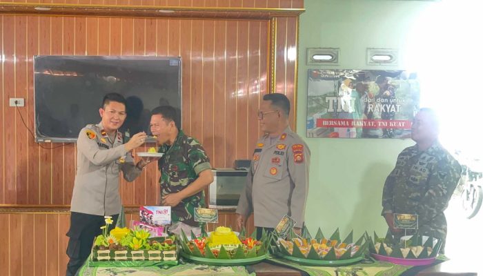 Perkuat Sinergitas, Polsek Martapura dan BP Peliung Sambangi Koramil Beri Ucapan HUT TNI ke-81