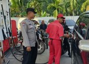 Kawal Kelancaran Distribusi BBM, Personel Polsek Madang Suku I Lakukan Monitoring di SPBU Tebing Sari