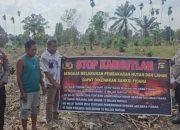 Cegah Karhutla, Polsek BP Peliung Pasang Spanduk dan Ingatkan Warga soal Ancaman Pidana
