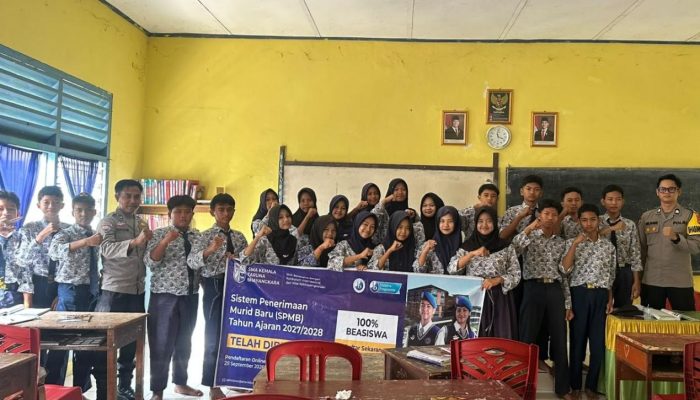 Polsek BP Peliung Sosialisasikan Penerimaan Siswa Baru SMA Kemala Taruna Bhayangkara